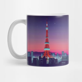 Retro vintage Tokyo sky Mug